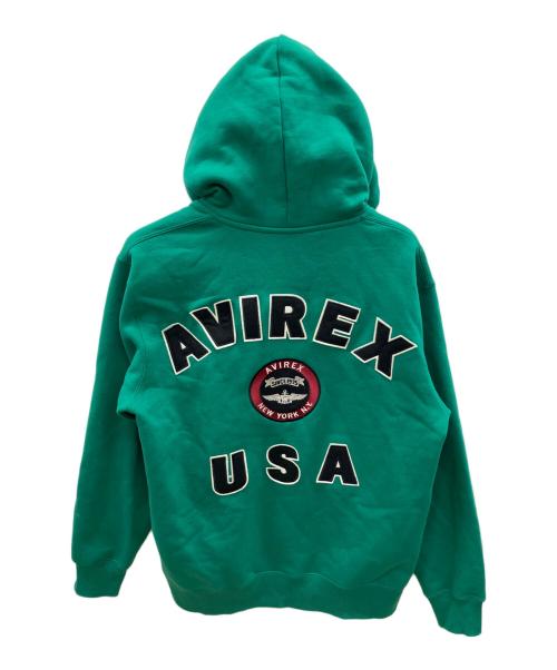 AVIREX（アヴィレックス）AVIREX (アヴィレックス) ジップパーカー グリーン サイズ:Lの古着・服飾アイテム