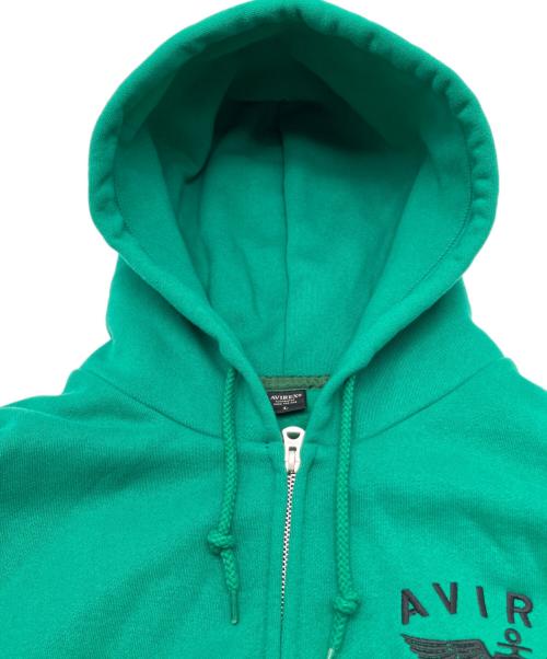 AVIREX（アヴィレックス）AVIREX (アヴィレックス) ジップパーカー グリーン サイズ:Lの古着・服飾アイテム