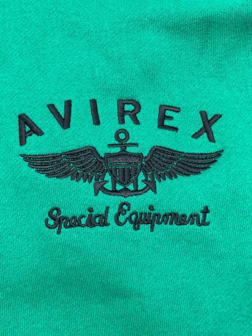 AVIREX（アヴィレックス）AVIREX (アヴィレックス) ジップパーカー グリーン サイズ:Lの古着・服飾アイテム