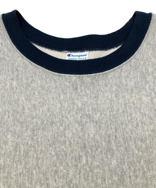 Champion REVERSE WEAVE（チャンピオン リバース ウィーブ）Champion REVERSE WEAVE (チャンピオン リバース ウィーブ) スウェット ライトグレー×ネイビー サイズ:Lの古着・服飾アイテム