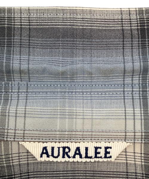 AURALEE（オーラリー）AURALEE (オーラリー) 長袖シャツ　SUPER LIGHT WOOL CHECK SHIRTS グレー×ブラウン サイズ:3の古着・服飾アイテム