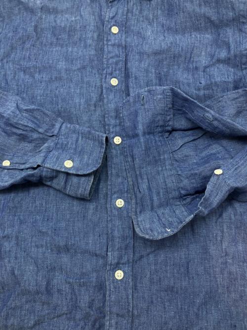 UNITED ARROWS（ユナイテッドアローズ）UNITED ARROWS (ユナイテッドアローズ) 長袖シャツ 夏物 麻100% ブルー サイズ:Ｍの古着・服飾アイテム