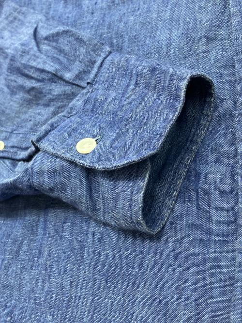 UNITED ARROWS（ユナイテッドアローズ）UNITED ARROWS (ユナイテッドアローズ) 長袖シャツ 夏物 麻100% ブルー サイズ:Ｍの古着・服飾アイテム