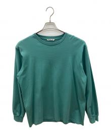 AURALEE（オーラリー）の古着「長袖カットソー　LUSTER PLAITING L/S TEE」｜グリーン