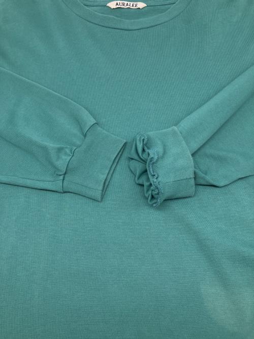 AURALEE（オーラリー）AURALEE (オーラリー) 長袖カットソー　LUSTER PLAITING L/S TEE グリーン サイズ:3の古着・服飾アイテム