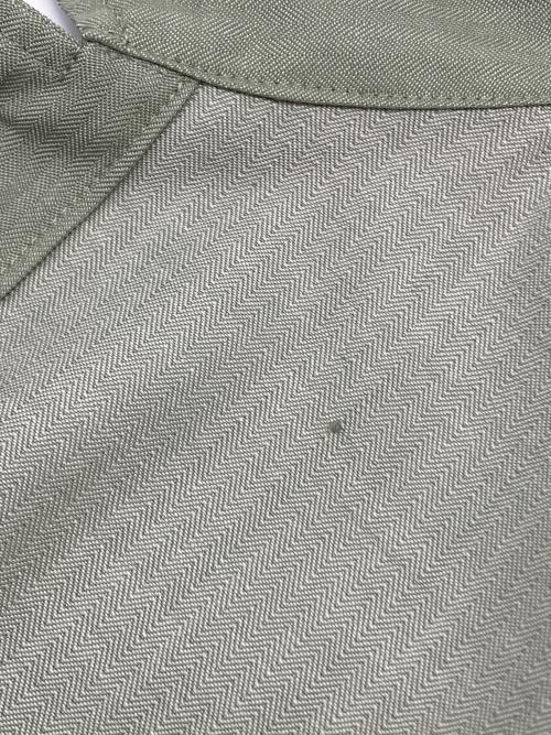 AURALEE（オーラリー）AURALEE (オーラリー) 長袖シャツ 2025SSモデル WOOL HERRINGBONE OVER SHIRT グリーン サイズ:3の古着・服飾アイテム