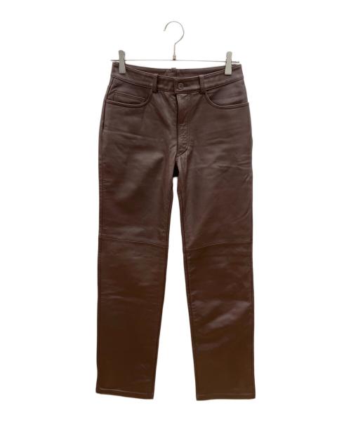 PAUL SMITH（ポールスミス）PAUL SMITH (ポールスミス) レザーパンツ ブラウン サイズ:29の古着・服飾アイテム