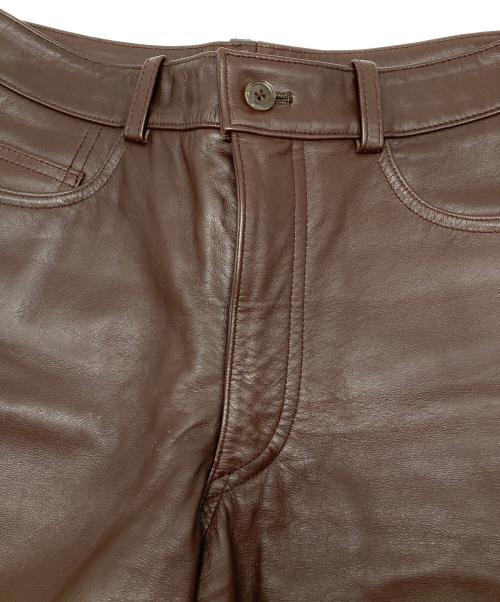 PAUL SMITH（ポールスミス）PAUL SMITH (ポールスミス) レザーパンツ ブラウン サイズ:29の古着・服飾アイテム