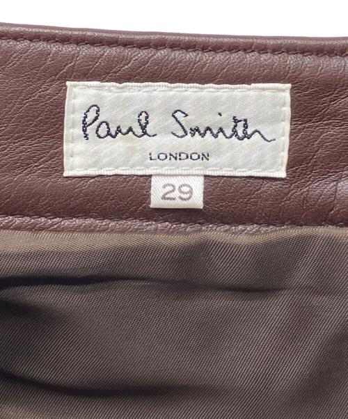PAUL SMITH（ポールスミス）PAUL SMITH (ポールスミス) レザーパンツ ブラウン サイズ:29の古着・服飾アイテム