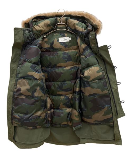 COACH（コーチ）COACH (コーチ) ファーダウンジャケット グリーン サイズ:Sの古着・服飾アイテム