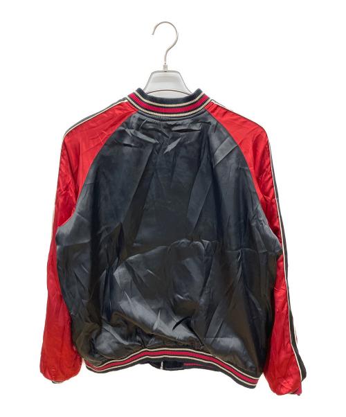 花旅楽団（ハナタビガクダン）花旅楽団 (ハナタビガクダン) リバーシブルスカジャン 虎 ブラック×グレージュ サイズ:XLの古着・服飾アイテム