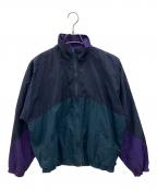 LAND'S ENDランズエンド）の古着「90sナイロンジャケット　古着」｜ネイビー×グリーン×パープル