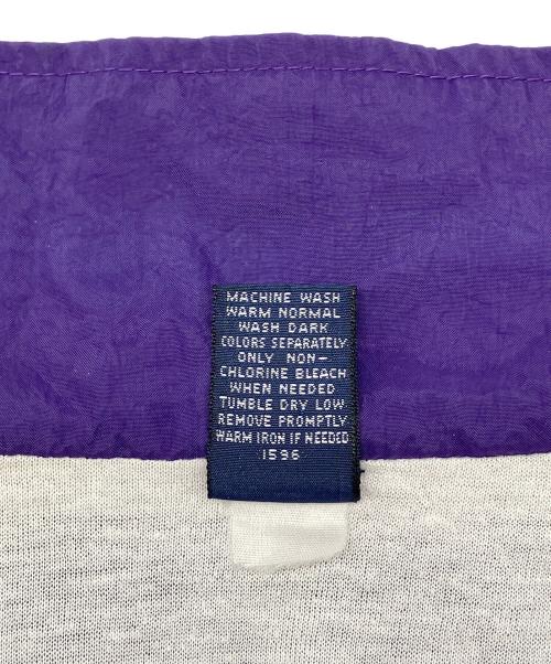 LAND'S END（ランズエンド）LAND'S END (ランズエンド) 90sナイロンジャケット　古着 ネイビー×グリーン×パープル サイズ:Ｍの古着・服飾アイテム