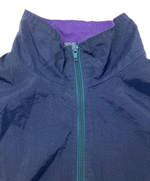 LAND'S END（ランズエンド）LAND'S END (ランズエンド) 90sナイロンジャケット　古着 ネイビー×グリーン×パープル サイズ:Ｍの古着・服飾アイテム