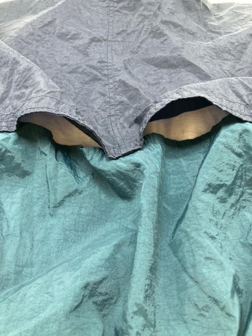 LAND'S END（ランズエンド）LAND'S END (ランズエンド) 90sナイロンジャケット　古着 ネイビー×グリーン×パープル サイズ:Ｍの古着・服飾アイテム