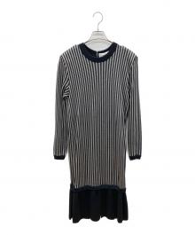 Christian Dior（クリスチャン ディオール）の古着「90sニットワンピース　PRET-A-PORTER　古着」｜ブラック×シルバーカラー