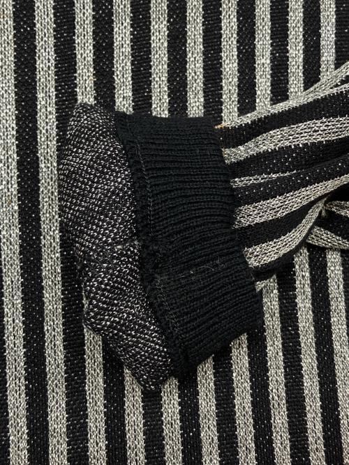 Christian Dior（クリスチャン ディオール）Christian Dior (クリスチャン ディオール) 90sニットワンピース　PRET-A-PORTER　古着 ブラック×シルバーカラー サイズ:11の古着・服飾アイテム