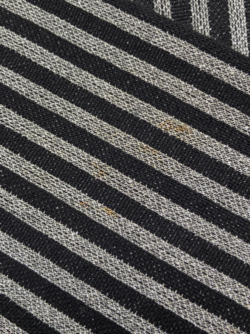 Christian Dior（クリスチャン ディオール）Christian Dior (クリスチャン ディオール) 90sニットワンピース　PRET-A-PORTER　古着 ブラック×シルバーカラー サイズ:11の古着・服飾アイテム