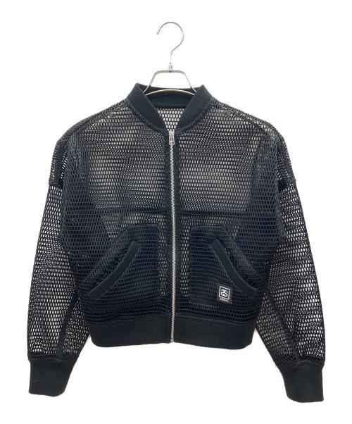 stussy（ステューシー）stussy (ステューシー) メッシュブルゾン ブラック サイズ:Ｍの古着・服飾アイテム