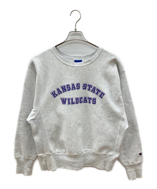 Champion REVERSE WEAVE（チャンピオン リバース ウィーブ）Champion REVERSE WEAVE (チャンピオン リバース ウィーブ) 00sカレッジスウェット　古着 ライトグレー サイズ:Ｍの古着・服飾アイテム