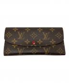 LOUIS VUITTONルイ ヴィトン）の古着「	モノグラム　	ポルトフォイユ・エミリー」｜ブラウン