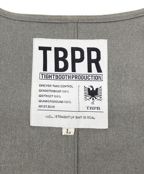 TIGHTBOOTH PRODUCTION（タイトブースプロダクション）TIGHTBOOTH PRODUCTION (タイトブースプロダクション) COLLARLESS FIELD JKT　20AW グレー サイズ:Lの古着・服飾アイテム