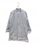 45rpm45アールピーエム）の古着「シャツワンピース」｜ブルー×ホワイト