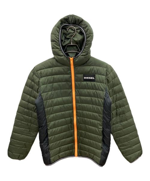 DIESEL（ディーゼル）DIESEL (ディーゼル) 中綿ジャケット カーキ×ブラック サイズ:14の古着・服飾アイテム