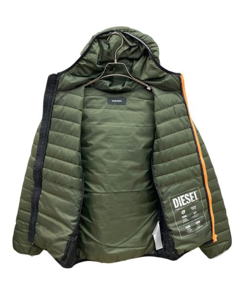 DIESEL（ディーゼル）DIESEL (ディーゼル) 中綿ジャケット カーキ×ブラック サイズ:14の古着・服飾アイテム