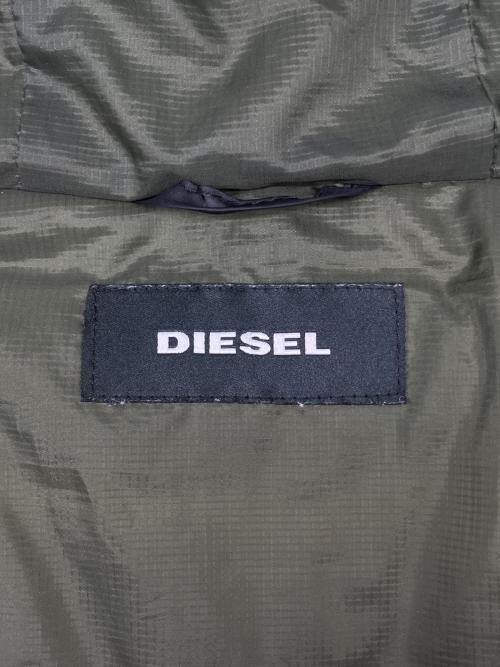 DIESEL（ディーゼル）DIESEL (ディーゼル) 中綿ジャケット カーキ×ブラック サイズ:14の古着・服飾アイテム