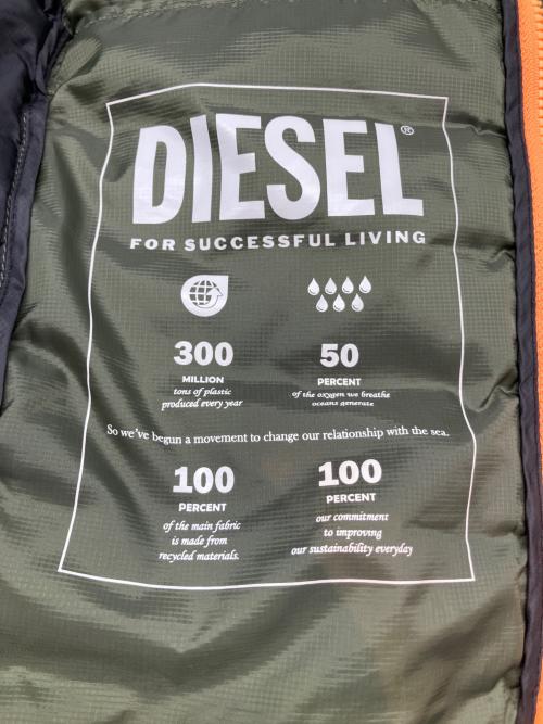 DIESEL（ディーゼル）DIESEL (ディーゼル) 中綿ジャケット カーキ×ブラック サイズ:14の古着・服飾アイテム