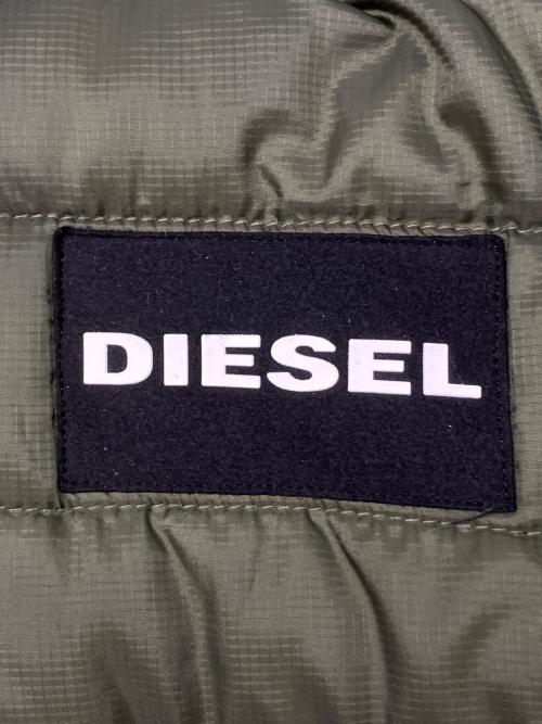 DIESEL（ディーゼル）DIESEL (ディーゼル) 中綿ジャケット カーキ×ブラック サイズ:14の古着・服飾アイテム