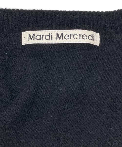 Mardi Mercredi（マルディメクルディ）Mardi Mercredi (マルディメクルディ) ニットカーディガン ブラック サイズ:ONE SIZEの古着・服飾アイテム