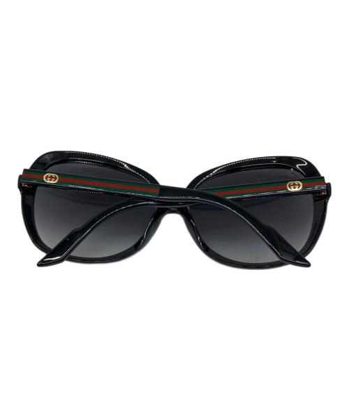 GUCCI（グッチ）GUCCI (グッチ) サングラス ブラック×ゴールド サイズ:59□15の古着・服飾アイテム