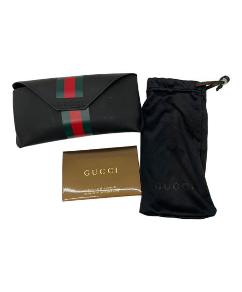 GUCCI（グッチ）GUCCI (グッチ) サングラス ブラック×ゴールド サイズ:59□15の古着・服飾アイテム