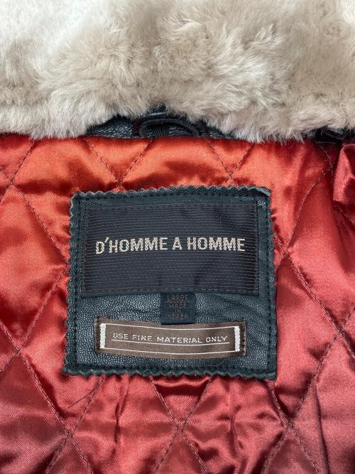 D'HOMME A HOMME（ドムアオム）D'HOMME A HOMME (ドムアオム) レザージャケット ブラック サイズ:Lの古着・服飾アイテム