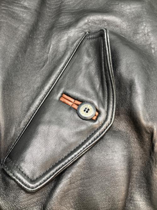 D'HOMME A HOMME（ドムアオム）D'HOMME A HOMME (ドムアオム) レザージャケット ブラック サイズ:Lの古着・服飾アイテム