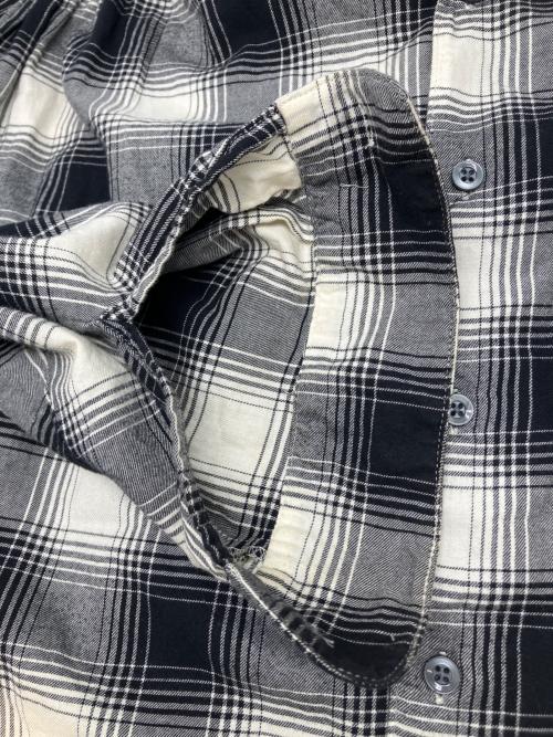 AiE（エーアイイー）AiE (エーアイイー) 長袖シャツ ホワイト×ブラック サイズ:Lの古着・服飾アイテム