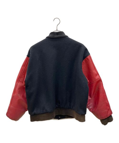 NBA OFFICIAL LICENSED（エヌビーエー・オフィシャル・ライセンスト）NBA OFFICIAL LICENSED (エヌビーエー・オフィシャル・ライセンスト) 90sスタジャン　シカゴ・ブルズ　USA製　古着 レッド×ブラック サイズ:Lの古着・服飾アイテム