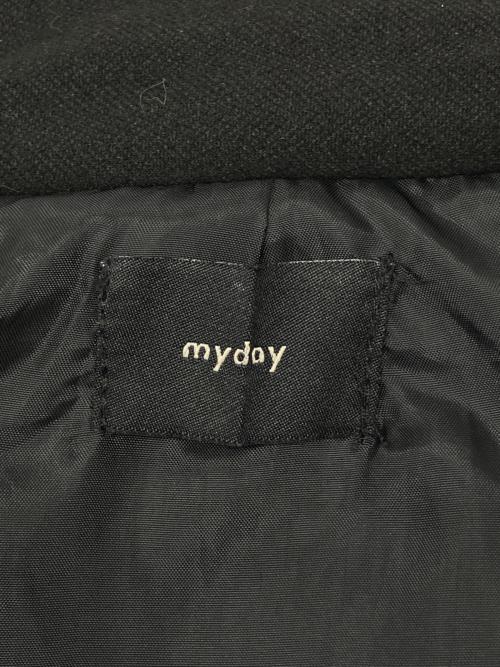 my day（マイ デイ）my day (マイ デイ) ジップコート ブラック サイズ:Ｍの古着・服飾アイテム