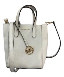 MICHAEL KORS（マイケル・コース）の古着「	エクストラスモールクロスボディバッグ」｜アイボリー×ブラウン