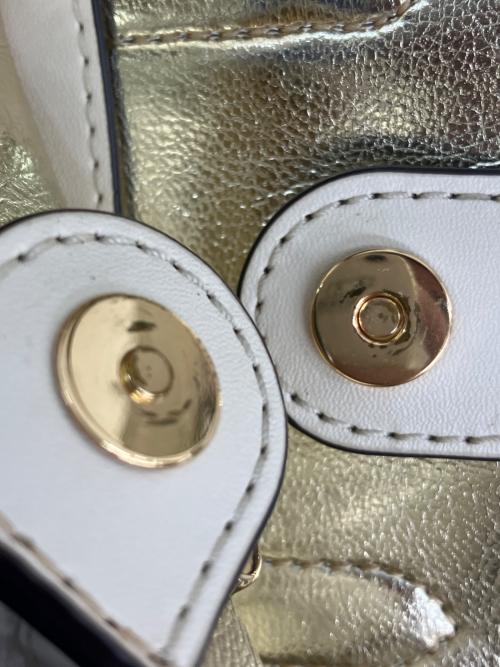 MICHAEL KORS（マイケル・コース）MICHAEL KORS (マイケル・コース) 	エクストラスモールクロスボディバッグ アイボリー×ブラウンの古着・服飾アイテム