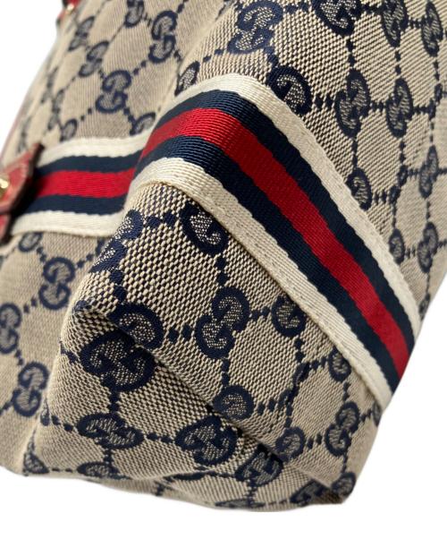 GUCCI（グッチ）GUCCI (グッチ) シェリーライン ベージュ×レッドの古着・服飾アイテム