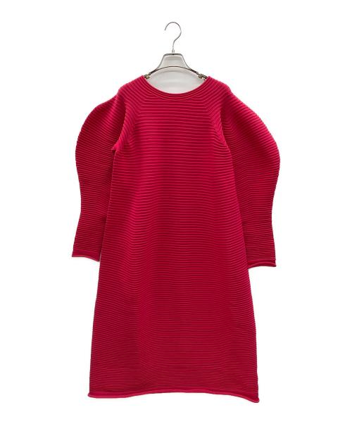 PLEATS PLEASE（プリーツプリーズ）PLEATS PLEASE (プリーツプリーズ) ニットワンピース ショッキングピンク サイズ:不明の古着・服飾アイテム