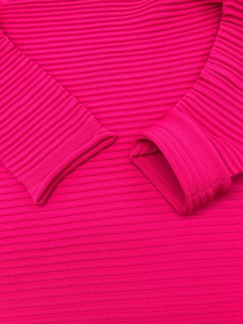 PLEATS PLEASE（プリーツプリーズ）PLEATS PLEASE (プリーツプリーズ) ニットワンピース ショッキングピンク サイズ:不明の古着・服飾アイテム