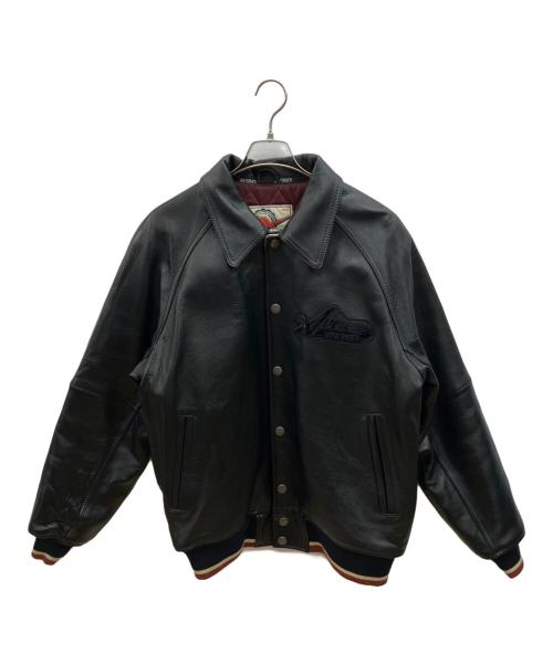 AVIREX（アヴィレックス）AVIREX (アヴィレックス) ラムレザージャケット ブラック サイズ:Ｍの古着・服飾アイテム