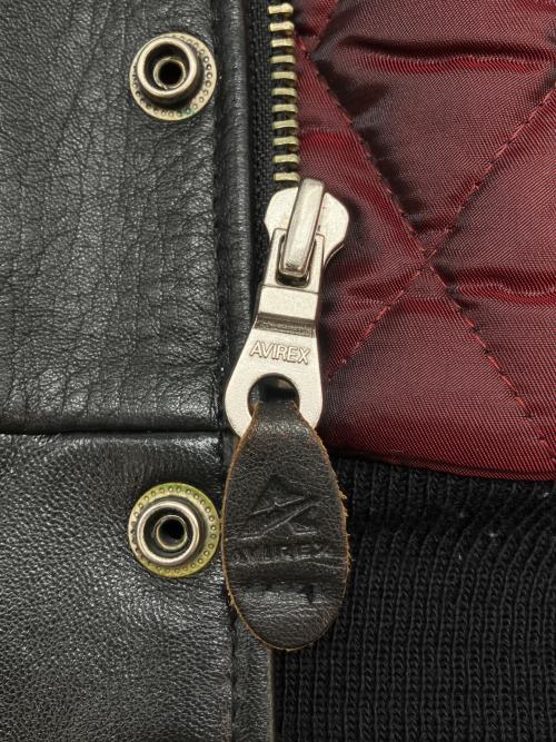 AVIREX（アヴィレックス）AVIREX (アヴィレックス) ラムレザージャケット ブラック サイズ:Ｍの古着・服飾アイテム