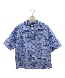 HELLY HANSEN×reyn spooner（ヘリーハンセン×レイン スプナー）の古着「アロハシャツ　ベイサイドレガッタプリントシャツ」｜スカイブルー