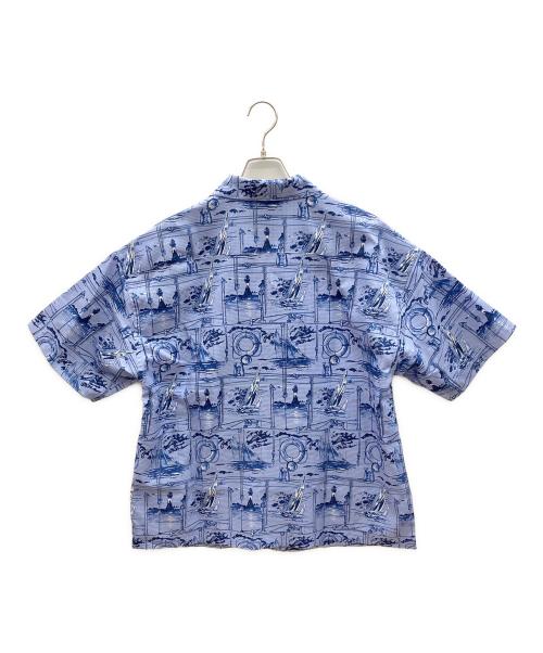 HELLY HANSEN（ヘリーハンセン）HELLY HANSEN (ヘリーハンセン) reyn spooner (レイン スプナー) アロハシャツ　ベイサイドレガッタプリントシャツ スカイブルー サイズ:Ｍの古着・服飾アイテム