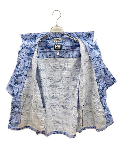 HELLY HANSEN（ヘリーハンセン）HELLY HANSEN (ヘリーハンセン) reyn spooner (レイン スプナー) アロハシャツ　ベイサイドレガッタプリントシャツ スカイブルー サイズ:Ｍの古着・服飾アイテム